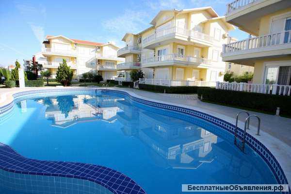 Квартира общей площадью 112 кв.м., общий бассейн, сад, Белек, Турция