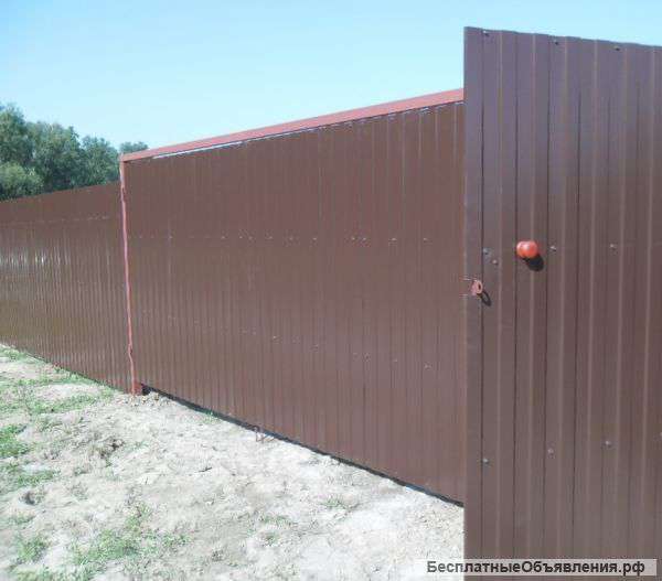 Заборы из профнастила.