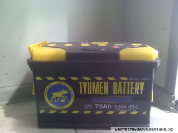 Аккумулятор Tyumen battery 75 AH, 630 A