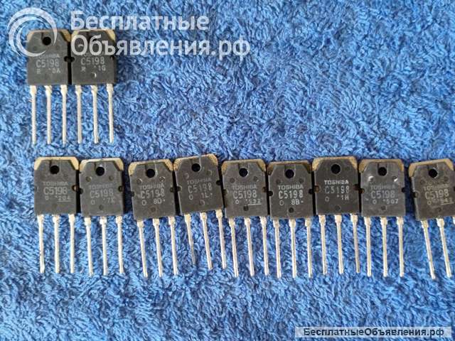 2SC5198 (C5198), TOSHIBA, NPN, 100W, 140V, 10A, 30MHz, (hfe)55, TO3PN оригинальный НОВЫЙ и ДЕМОНТАЖ