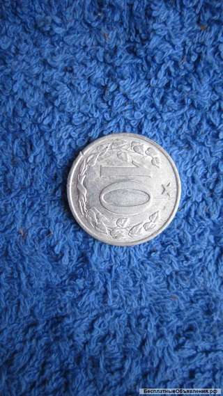 Чехословакия 10 геллеров Монета - 1966 года (10h)