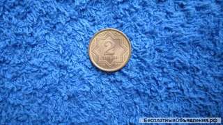 Казахстан 2 тиын Монета - 1993 года (2t Cu)