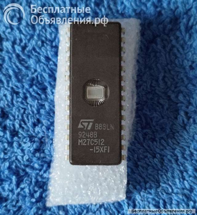 M27C512-15XF1: 512 Кбит (64К x8) UV EPROM и OTP EPROM ST оригинальная НОВАЯ