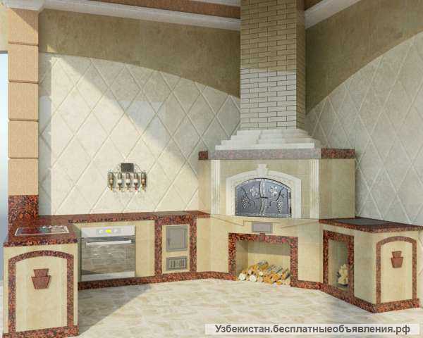 Облицовка летних кухонь, барбекю