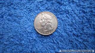 США 1/4 доллара 1998 года (25c) Монета - Washington Quarter Знак P
