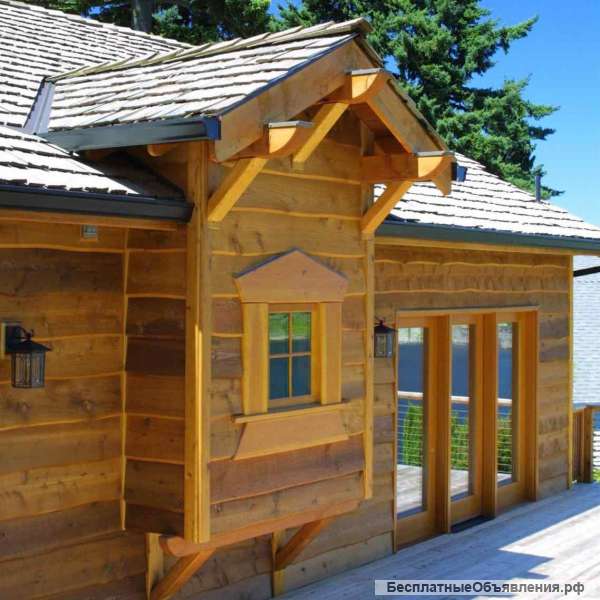 Отделка необрезной доской