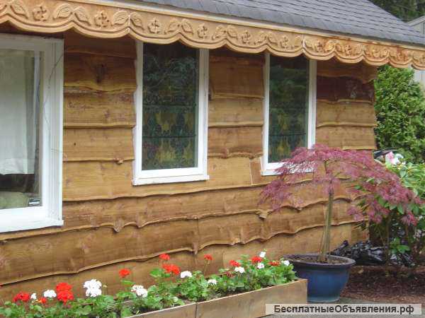 Отделка необрезной доской