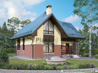 Проект каркасного дома 8,4x8,4 с мансардой