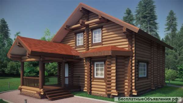 Дом Былина из оцилиндрованного бревна