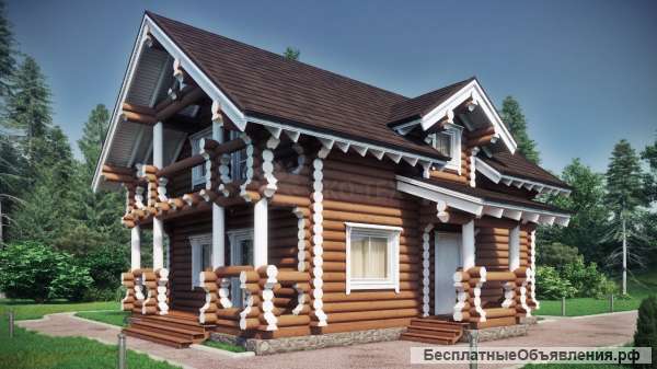 Дом Заречье из оцилиндрованного бревна