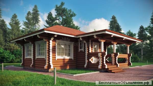 Дом Клен из оцилиндрованного бревна
