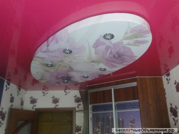 Двухуровневые натяжные потолки