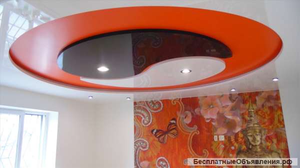 Бесшовные натяжные потолки