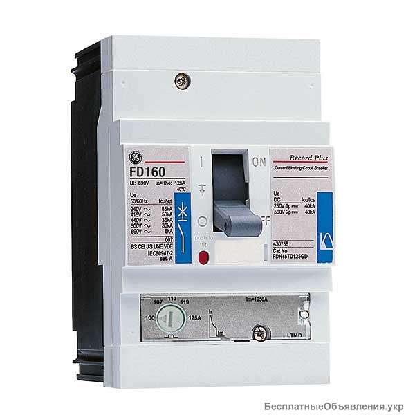 Автоматический выключатель General Electric FD160 Effective (от 16 до 160А), Одесса