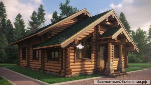 Дом Петро из оцилиндрованного бревна