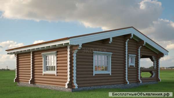 Баня Анит из оцилиндрованного бревна