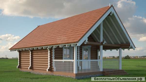 Баня Лиса оцилиндрованного бревна