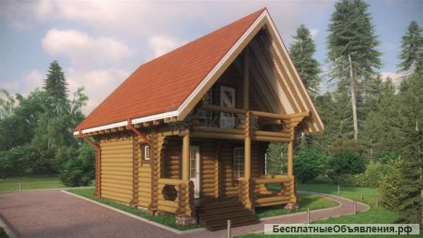 Баня Надежда из оцилиндрованного бревна