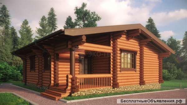 Баня Хобарт из оцилиндрованного бревна