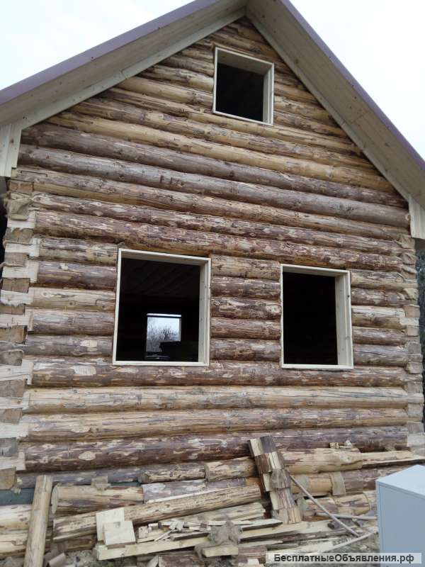 Обсада косячка для окон деревянного дома