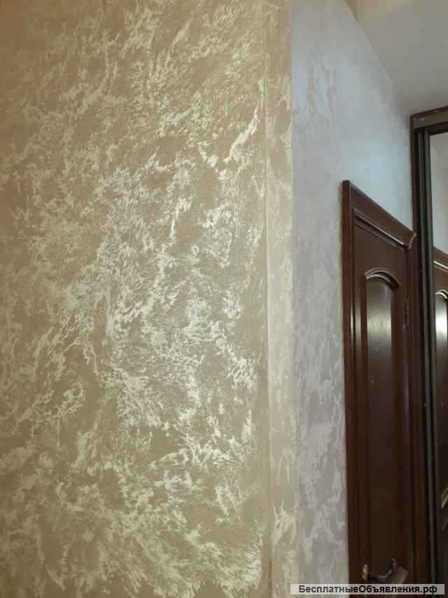 Нанесение декоративной штукатурки. Отделка