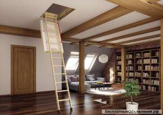 Лестница чердачная деревянная