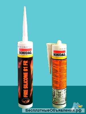 Oгнестойкий силикон В1 FR 310 мл SOUDAL БЕЛЫЙ