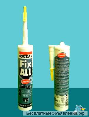 Клей-герметик нейтральный Fix-All Classic 290 мл SOUDAL БЕЛЫЙ