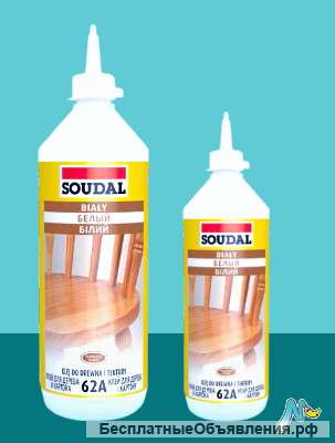Клей 62А для дерева (D2) 750 мл SOUDAL БЕЛЫЙ