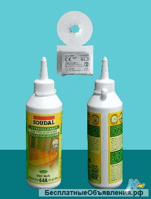 Клей 64А быстросохнущий для дерева (D2) 250 мл SOUDAL БЕЛЫЙ