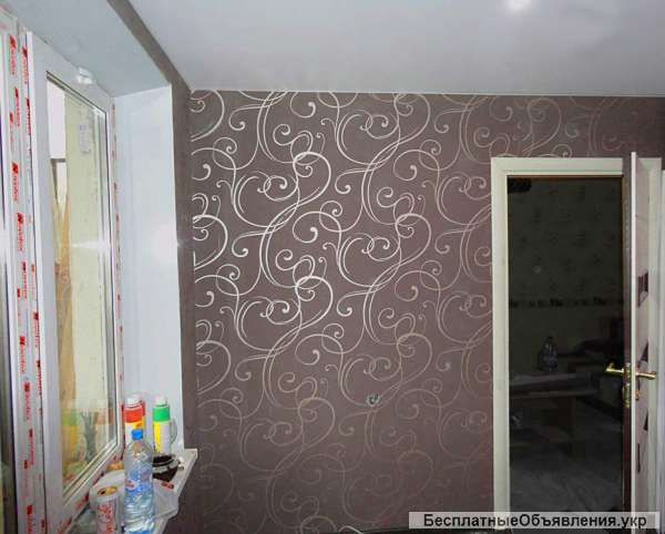 Поклейка флизелиновых обоев