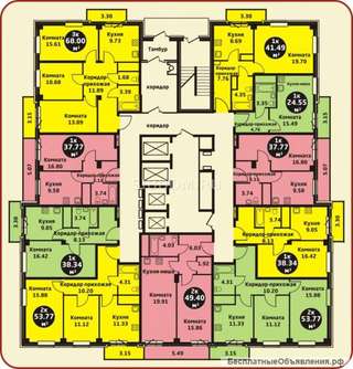 2-ую квартиру ЖК Уютный дом 2 53,77 кв.м
