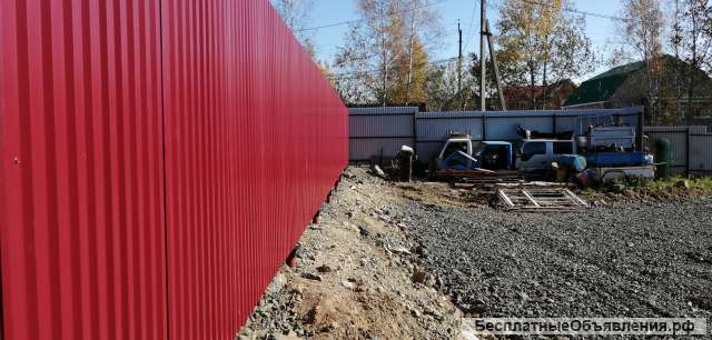 Монтаж заборов, изготовления ворот откатных