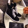 Сникерсы PHILLIP PLEIN с шипами чёрного цвета