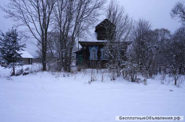 Бревенчатый дом в тихой деревне, рядом с лесом, 260 км от МКАД