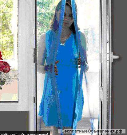 Москитная занавестка на 7 магнитах от насекомых