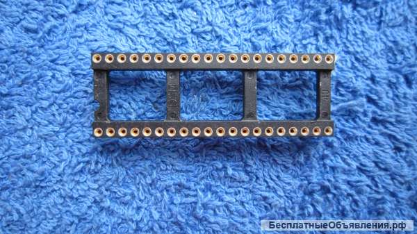SOCKET IC SS DIP-40X3.56 панелька под IC цанговая Germany, обычный шаг, 40 ног