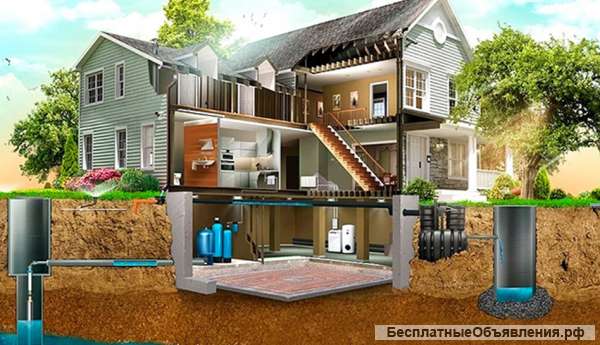 Установка канализаций и септиков под ключ