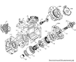Запчасти для гидронасоса Kawasaki K3V180 (K3V180DT)