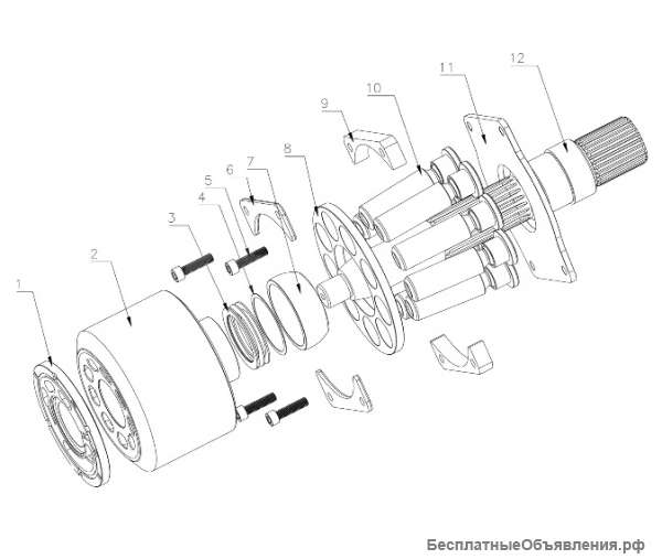 Запчасти и комплектующие для гидронасоса Rexroth A4VSO56