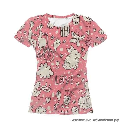 Женская футболка, большой выбор размеров