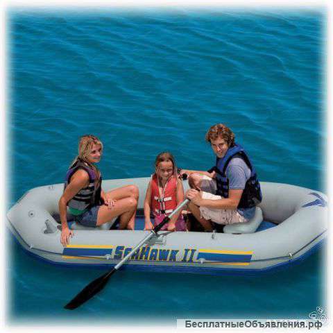 Надувная лодка Seahawk-II, 297х127х46см, Intex 683