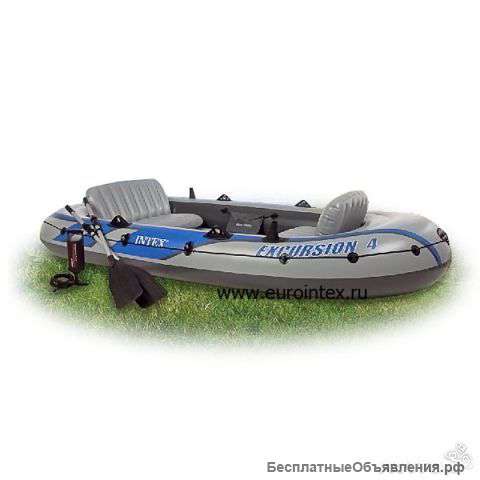 Лодка Excursion-4 насос+ весла 315x165x43 надув