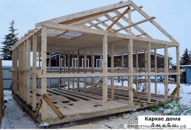 Дачный дом 6 м х 6 м из 3 комнат