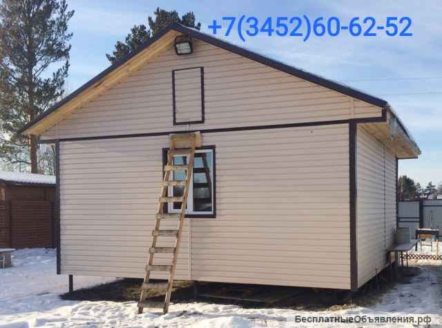 Дачный дом 6 м х 6 м из 3 комнат