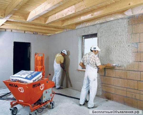 Механизированная штукатурка стен