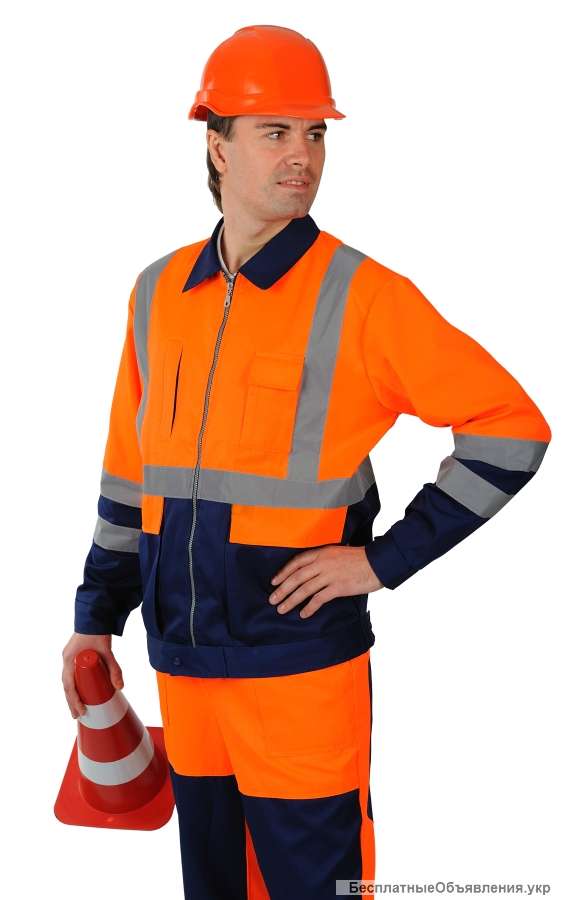 Рабочий костюм для дорожников, строителей