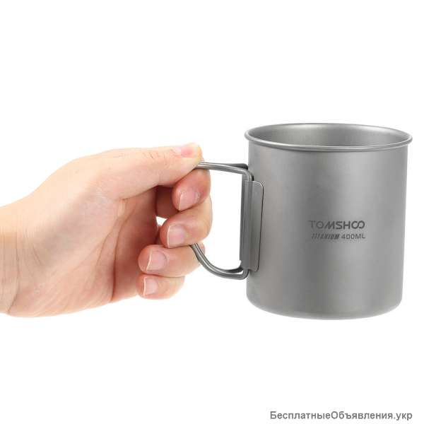 Титан Кружка-матрешка Tomshoo 400ml – 68g, хороший подарок туристу