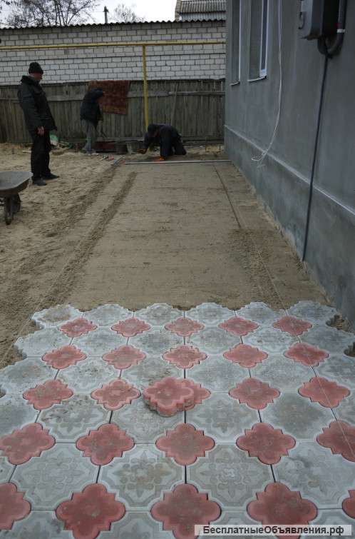 Тротуарная плитка укладка в Воронеже