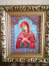 Икона Семистрельная вышита чешским бисером